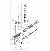 LOWER CASING & DRIVE 1 - 2 Strock for T60A